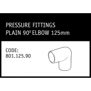 Marley Plain 90° Elbow 125mm - 801.125.90